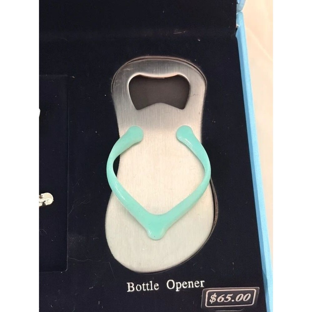 Bella & Rose 4pc Teal Watch & Jewelry Set NIB Flip Flop Bottle Opener - Picture 4 of 5